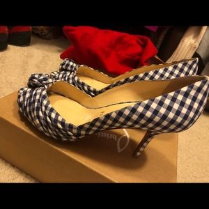 Christian Louboutin summer plaid heels